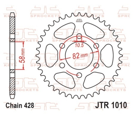Kit de lant EK - Argintiu lant 428 DEH, Non-sealed, pinion fata JT, foaie spate JT pentru BENELLI BN 125 2017-2024 - Img 7