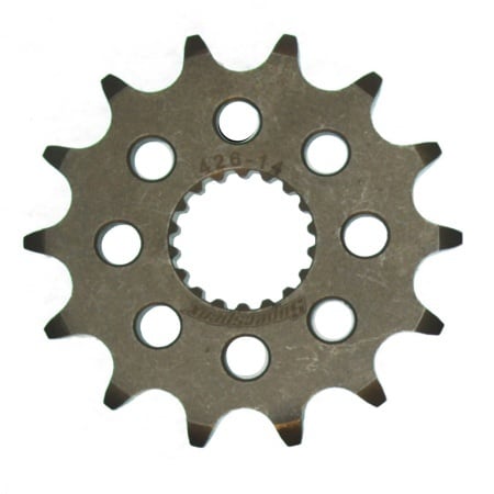 Kit de lant EK - Argintiu lant 428 DEH, Non-sealed, pinion fata SUPERSPROX, foaie spate SUPERSPROX pentru SUZUKI DR 125 S / SE 1985 - Img 2