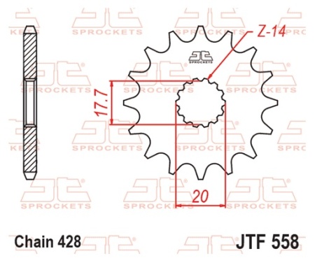 Kit de lant EK - Argintiu lant 428 SHDR, Non-sealed, pinion fata JT, foaie spate JT pentru YAMAHA YZ 85 2019-2025 - Img 3