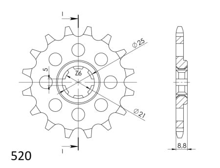 Kit de lant EK - Argintiu lant 520 SRO, O-ring, pinion fata SUPERSPROX, aluminiu foaie spate SUPERSPROX pentru HUSQVARNA CR 360 1992-1994 - Img 3