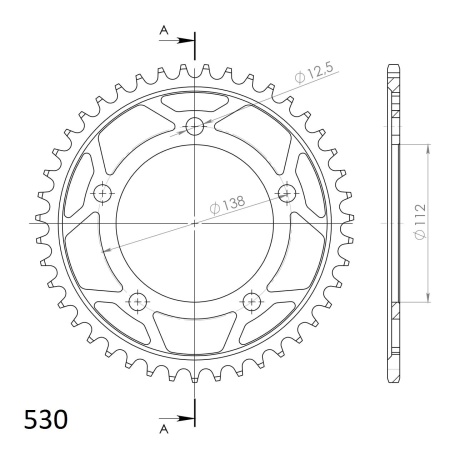 Kit de lant EK - Argintiu lant 530 SRO, O-ring, pinion fata JT cauciucat, foaie spate SUPERSPROX pentru HONDA CBR 600 F 1991-1996 - Img 5