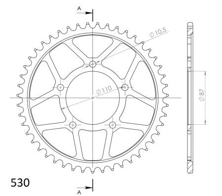 Kit de lant EK - Auriu lant 530 MVXZ, X-Ring, pinion fata JT cauciucat, foaie spate SUPERSPROX pentru SUZUKI GSF 650 Bandit / S / A 2005-2006 - Img 5