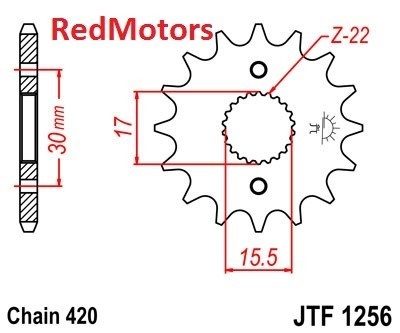 Kit lant DID GOLD fara O-ring 420 T/S pentru Honda CR80 R2-T,V,W,X,Y,1,2 Expert 1996-2002 - Img 2