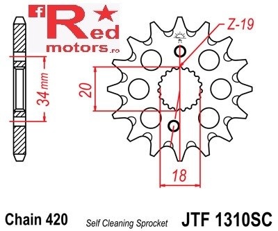 Pinion fata JTF 1310 cu 15 dinti SC