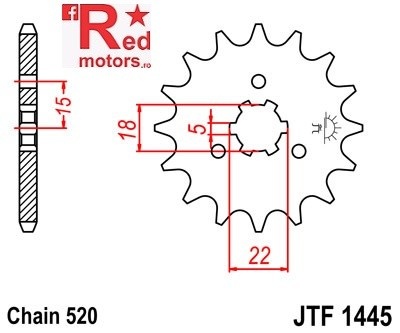 Pinion fata JTF 1445 cu 11 dinti