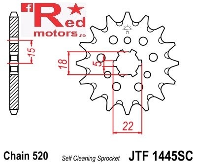 Pinion fata JTF 1445 cu 12 dinti SC