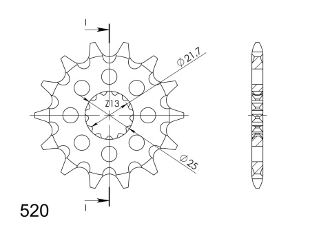 Pinion fata SUPERSPROX CST-565:15 15T, 520 - Img 2