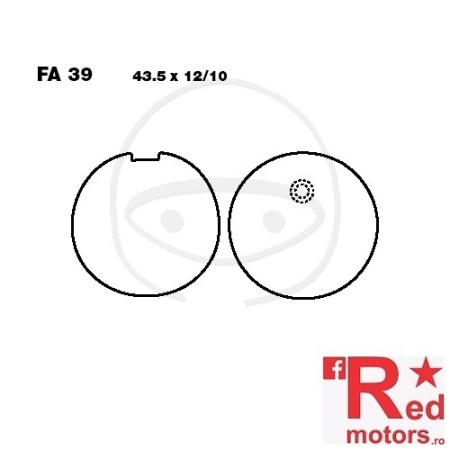 Placute frana fata sinterizate 43.5x12/10 EBC FA39 pentru Kawasaki KH 125, Z 200