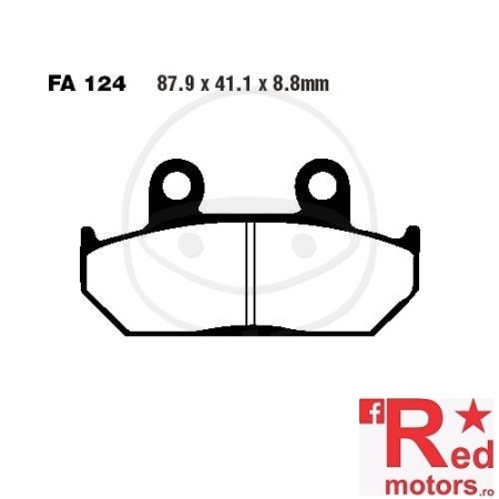 Placute frana fata STD EBC ALTN 87.9x41.1x8.8 FA124 pentru Honda CBR 1000, VFR 750
