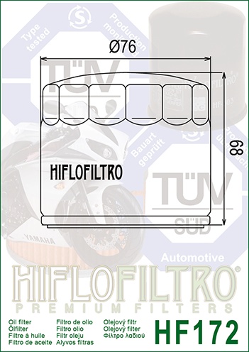Filtru de ulei HIFLOFILTRO HF172C Cromat - Img 2