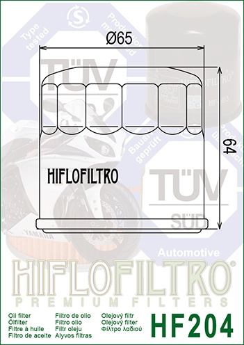 Filtru de ulei HIFLOFILTRO HF204C Cromat - Img 2