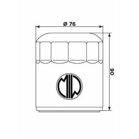 Filtru de ulei MIW MG20001 (alt. HF551) - Img 2