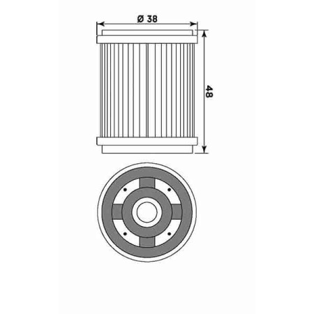 Filtru de ulei MIW Y4006 (alt. HF143) - Img 2