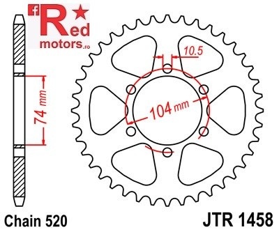 Foaie/pinion spate JTR1458.40 520 cu 40 de dinti
