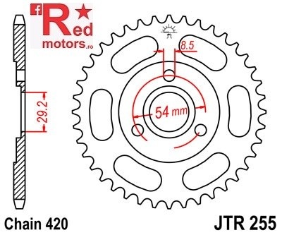 Foaie/pinion spate JTR255.30 420 cu 30 de dinti pentru Honda Z 50