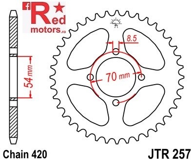Foaie/pinion spate JTR257.34 420 cu 34 de dinti