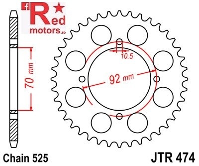 Foaie/pinion spate JTR474.48 525 cu 48 de dinti