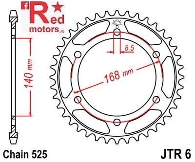 Foaie/pinion spate JTR6.41 525 cu 41 de dinti BMW