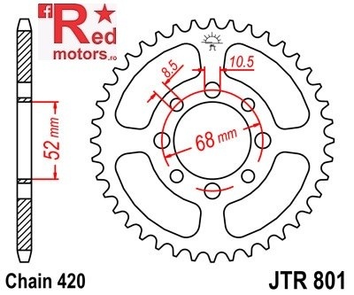 Foaie/pinion spate JTR801.26 420 cu 26 de dinti
