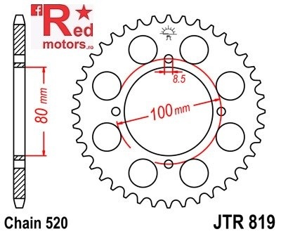 Foaie/pinion spate JTR819.37 520 cu 37 de dinti