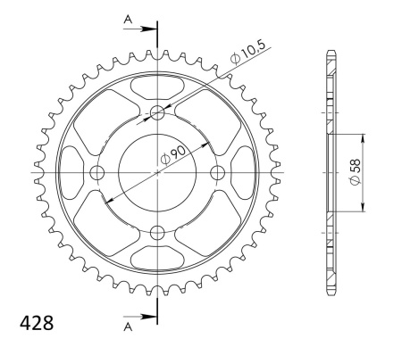 Kit de lant D.I.D Chain - Argintiu lant 428 VX, X-Ring, pinion fata SUPERSPROX, foaie spate SUPERSPROX pentru HONDA CBR 125 R 2011-2017 - Img 5