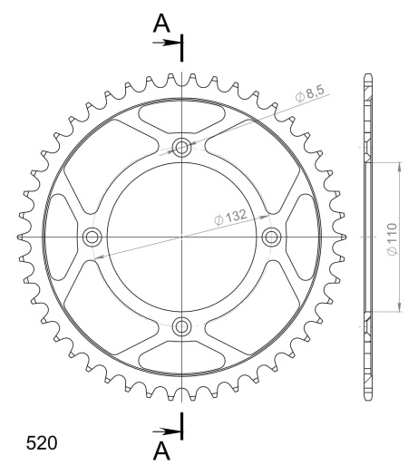Kit de lant D.I.D Chain - Argintiu lant 520 HD, Non-sealed, pinion fata JT, foaie spate SUPERSPROX pentru KTM Freeride 250 R 2014-2017 - Img 5