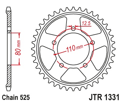 Kit de lant D.I.D Chain - Argintiu lant 525 VX, X-Ring, pinion fata JT, foaie spate JT pentru HONDA CRF 1000 L Africa Twin 2016-2020 - Img 5