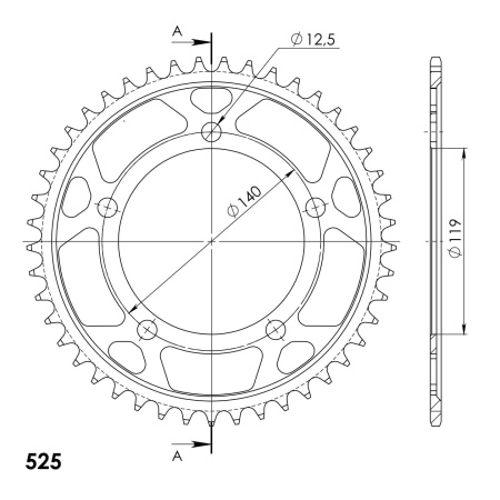 Kit de lant D.I.D Chain - Argintiu lant 525 VX, X-Ring, pinion fata JT cauciucat, foaie spate SUPERSPROX pentru BMW S 1000 R 2021-2024 - Img 5