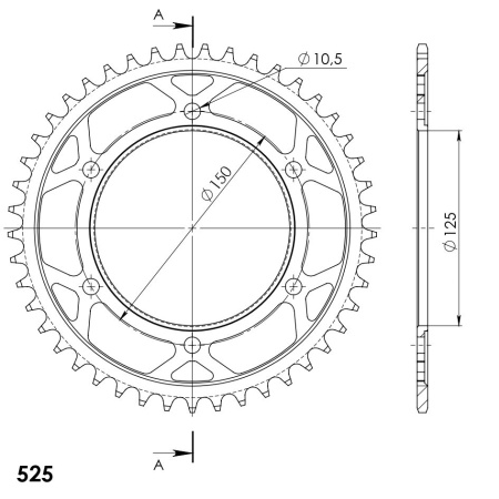 Kit de lant D.I.D Chain - Argintiu lant 525 VX, X-Ring, pinion fata JT cauciucat, foaie spate SUPERSPROX pentru KTM Superenduro 950 R 2006-2009 - Img 5