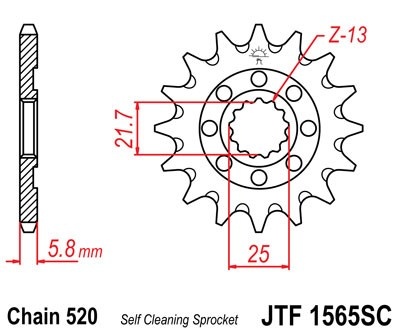 Kit de lant D.I.D Chain - Auriu lant 520 ERT, Non-sealed, pinion fata JT, foaie spate JT pentru KAWASAKI KLX 450 R 2008-2021 - Img 3