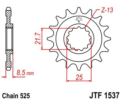 Kit de lant D.I.D Chain - Auriu lant 525 ZVM-X, X-Ring, pinion fata JT cauciucat, foaie spate JT pentru KAWASAKI Z 1000 SX 2011-2019 - Img 3