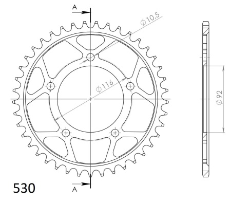 Kit de lant D.I.D Chain - Auriu lant 530 ZVM-X, X-Ring, pinion fata JT cauciucat, foaie spate SUPERSPROX pentru KAWASAKI ZZR 1400 2015-2020 - Img 5