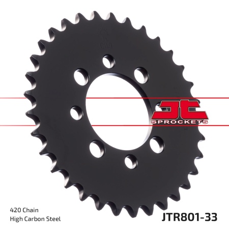 Kit de lant EK - Argintiu lant 420 DEH, Non-sealed, pinion fata JT, foaie spate JT pentru SUZUKI DR-Z 110 2003-2005 - Img 6