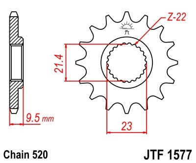 Kit de lant EK - Argintiu lant 520 SRX, X-Ring, pinion fata JT, foaie spate JT pentru YAMAHA XT 600 E 1999-2003 - Img 3