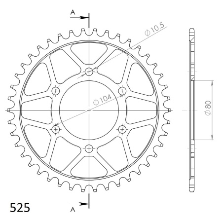 Kit de lant EK - Argintiu lant 525 SRO, O-ring, pinion fata JT cauciucat, foaie spate SUPERSPROX pentru KAWASAKI Z 900 RS / RS SE 2018-2022 - Img 5