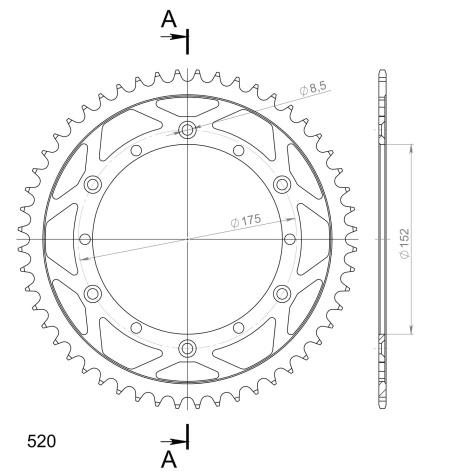 Kit de lant EK - Auriu lant 520 RRSM, Non-sealed, pinion fata SUPERSPROX, foaie spate SUPERSPROX pentru YAMAHA WR 250 1991-1996 - Img 4