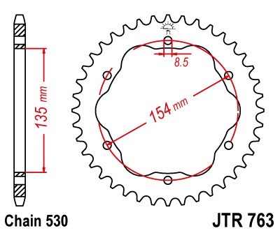 Kit de lant EK - Auriu lant 530 ZVX, X-Ring, pinion fata JT cauciucat, foaie spate JT pentru DUCATI Multistrada 1200 /S/ABS 2010-2017 - Img 5