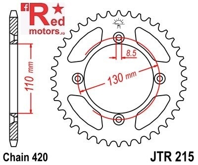 Kit lant DID GOLD fara O-ring 420 T/S pentru Honda CR80 R2-T,V,W,X,Y,1,2 Expert 1996-2002 - Img 3