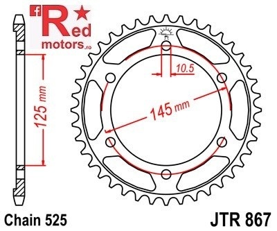 Kit lant DID GOLD X-Ring PRO-STREET 525 VX pentru Yamaha TDM850 (3VD) 1991-1995 - Img 3