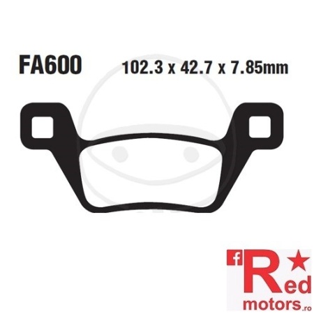Placute frana fata STD EBC 102.3x42.7x7.85 FA600 pentru Kymco MXU 500, 550, 700