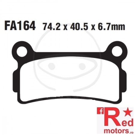 Placute frana fata STD EBC 74.2x40.5x6.7 FA164