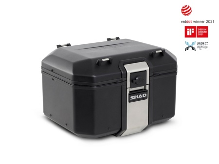 Set complet de cutii de aluminiu, SHAD TERRA NEGRU, 48L cutie centrala si 47L / 47L cutii laterale, incluzand kit de montaj si placa SHAD HONDA CB 500 X - Img 5