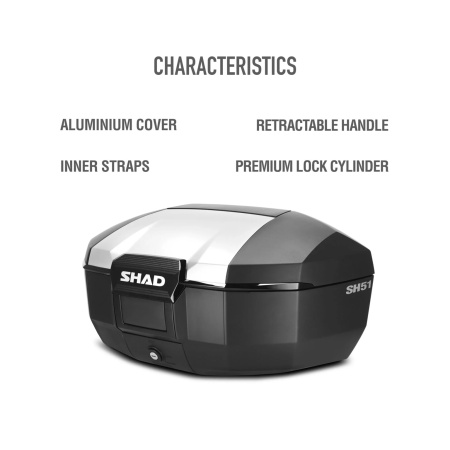 Top case SHAD SH51 D0B51200 aluminium - Img 5