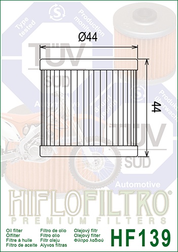 Filtru de ulei HIFLOFILTRO HF139 - Img 2