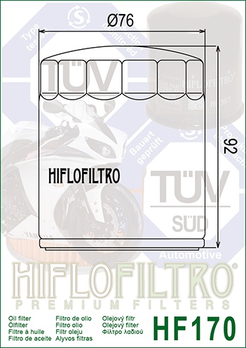 Filtru de ulei HIFLOFILTRO HF170C Cromat - Img 2
