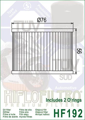 Filtru de ulei HIFLOFILTRO HF192 - Img 2
