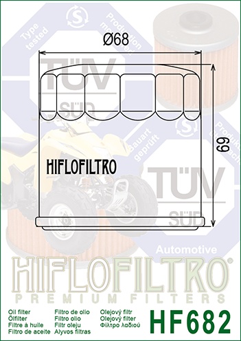 Filtru de ulei HIFLOFILTRO HF682 - Img 2