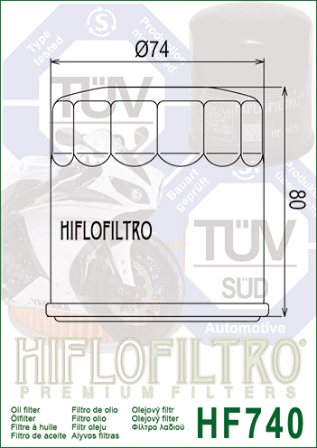 Filtru de ulei HIFLOFILTRO HF740 - Img 2