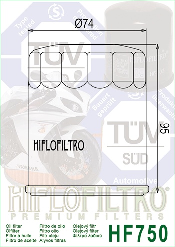 Filtru de ulei HIFLOFILTRO HF750 - Img 2