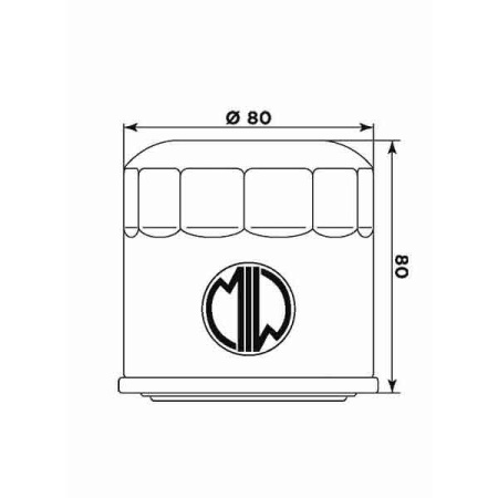 Filtru de ulei MIW H1007 (alt. HF202) - Img 2